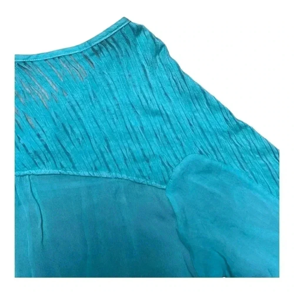 NWT‎  Elisa Cavaletti Teal Lace Tee - Picture 3 of 6